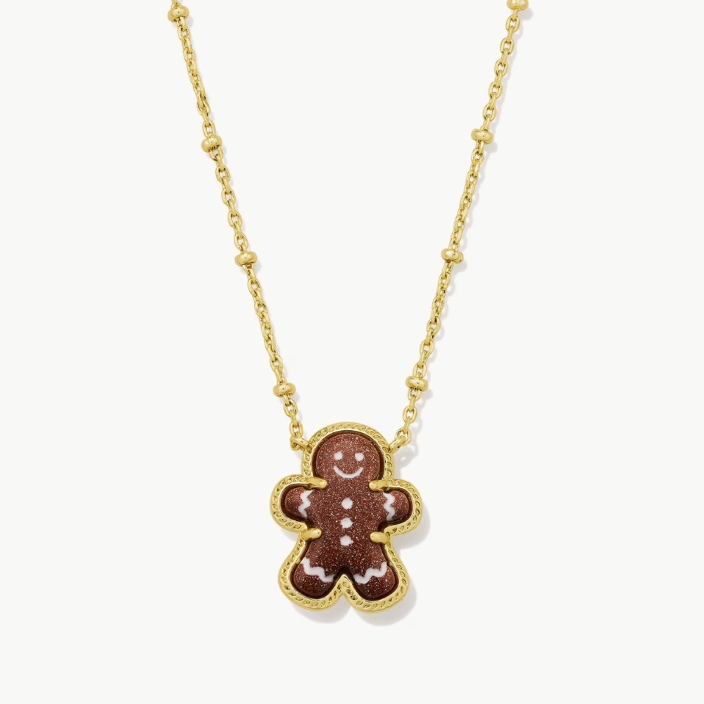 Kendra Scott Gingerbread Gold Short Pendant Necklace